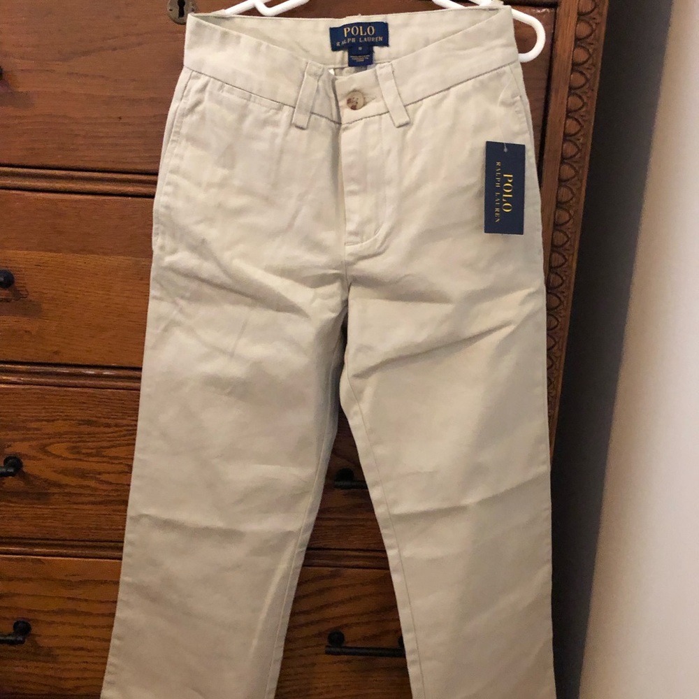 Boys polo khaki pants